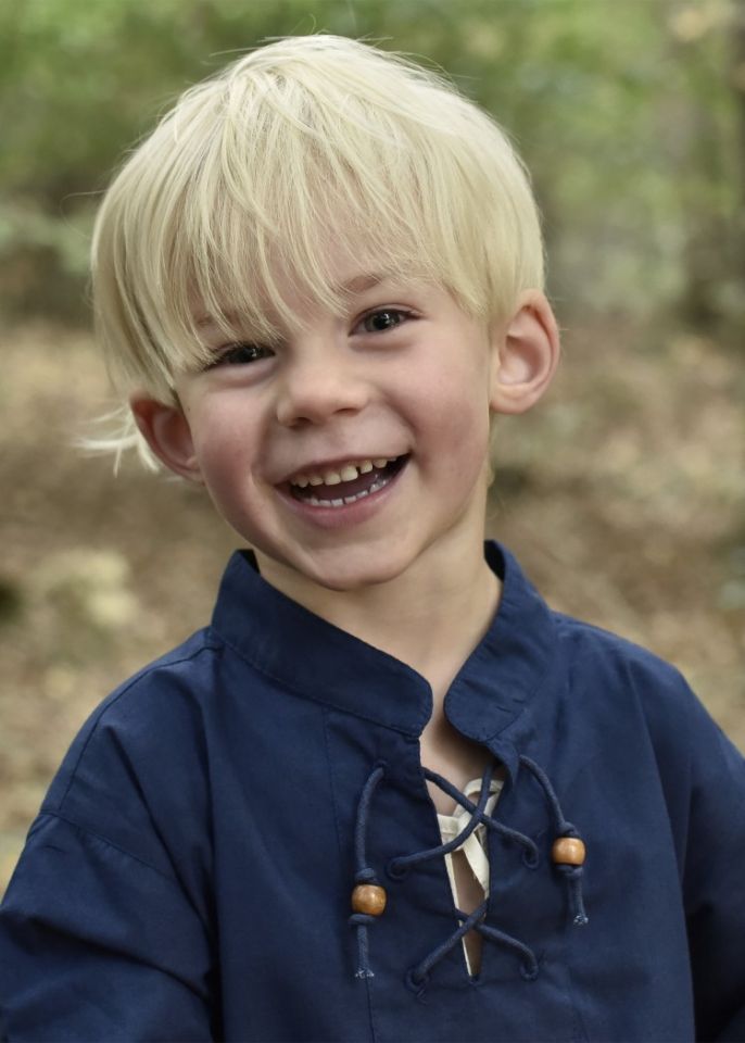 Children's medieval shirt blue 164 2