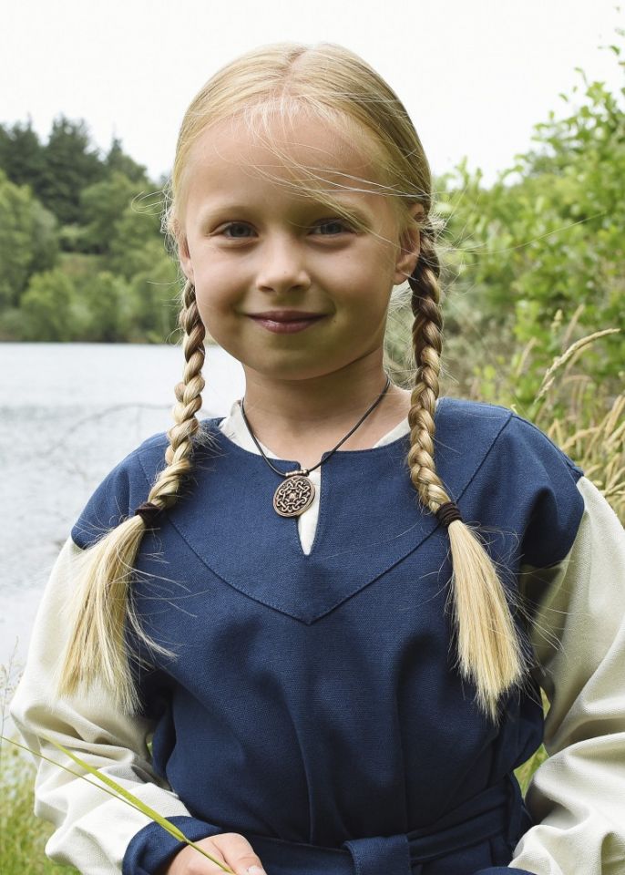 Viking dress for children blue/nature 2