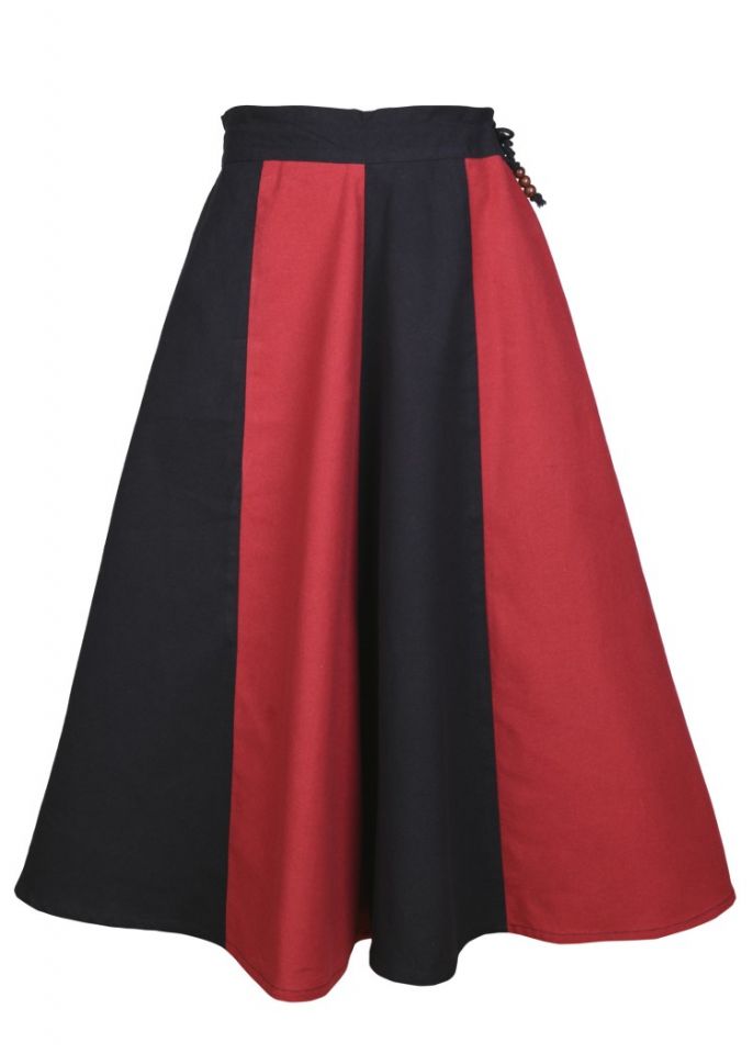 Girl's skirt for the Middle Ages red-black 2