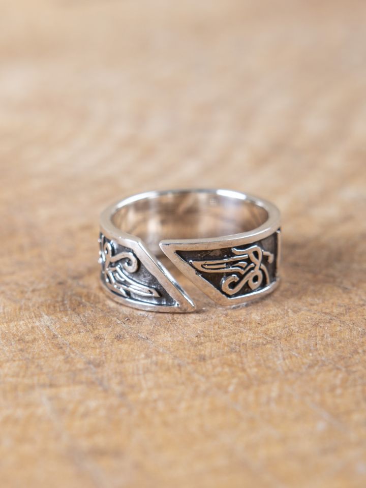 Runic ring, made from 925 Sterling silver large 2