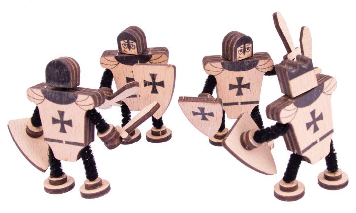 Wooden knight craft kit 2