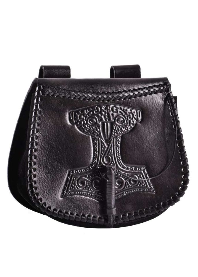 Belt pouch with Thor's hammer black 2