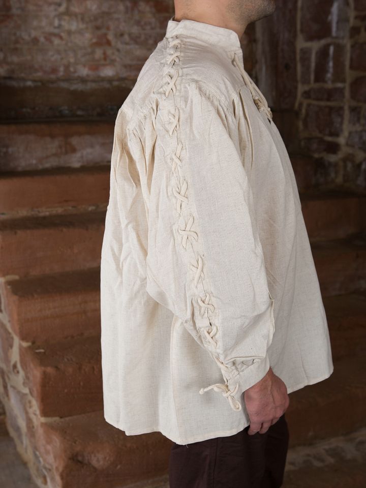 Medieval shirt with laced sleeves, natural 2