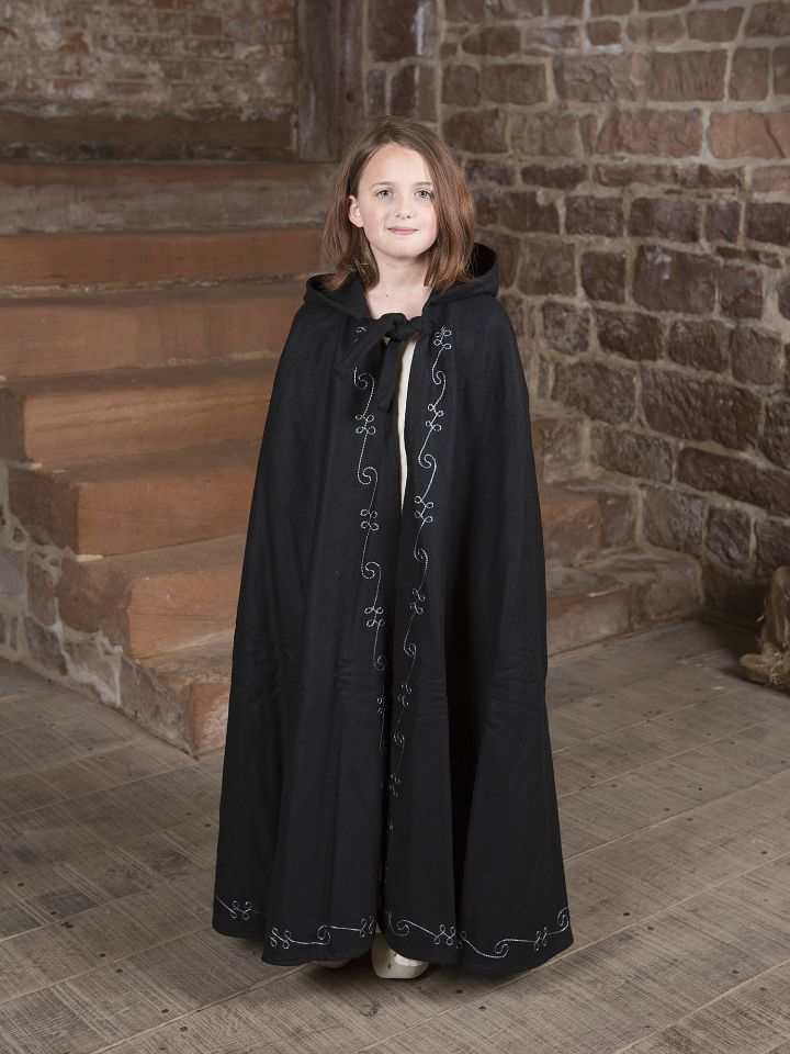 Wool cape for children black 2