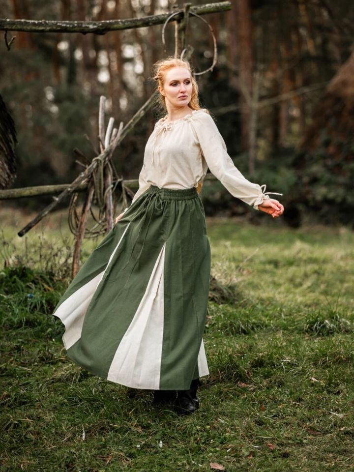 Medieval skirt Isabella green-natural S/M 2