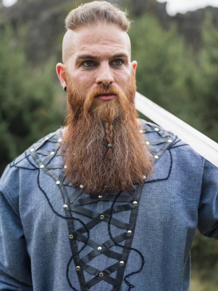 Viking tunic Erik blue-grey S 2