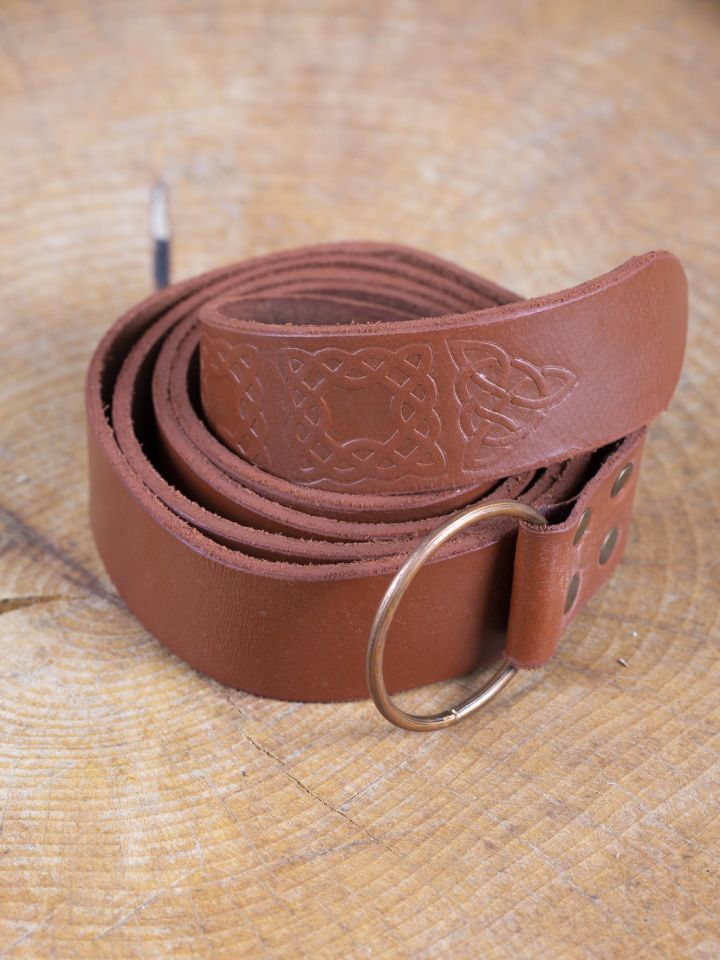 Ring belt with brown embossing 190 cm 2