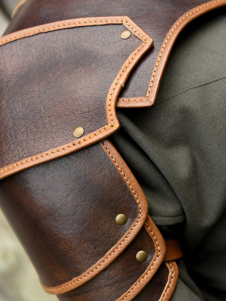 Arnulf brown leather shoulder protector 2