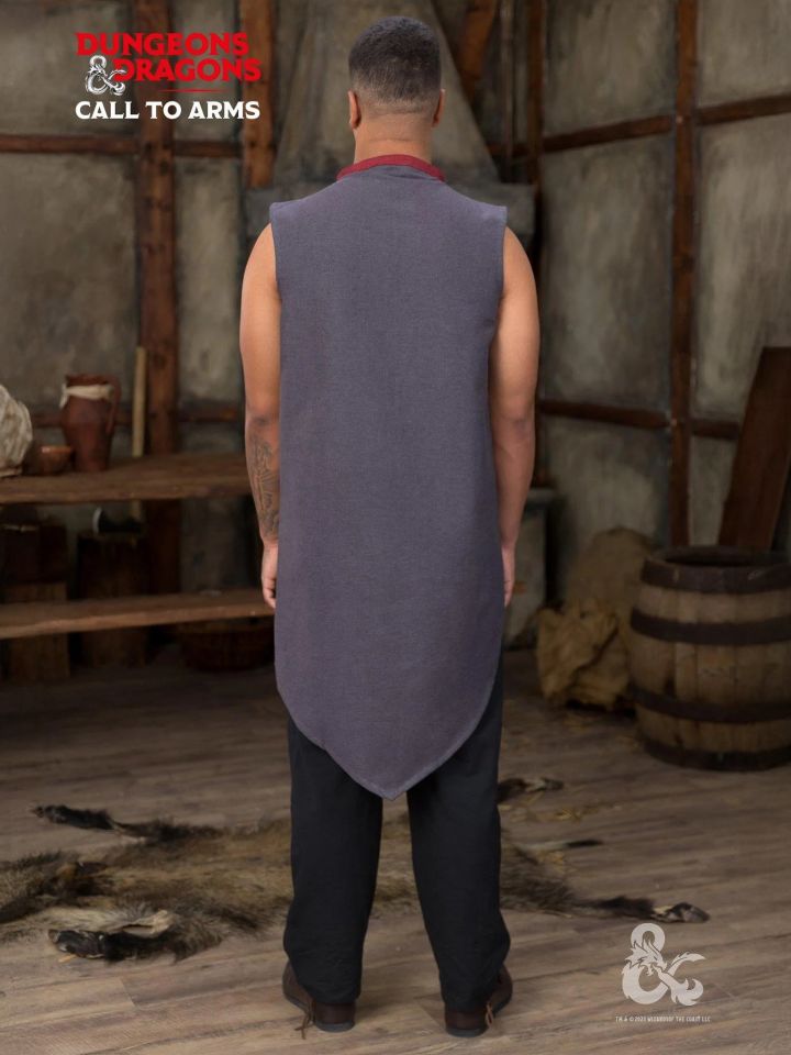 D&D Wizard sleeveless tunic gray/red 2