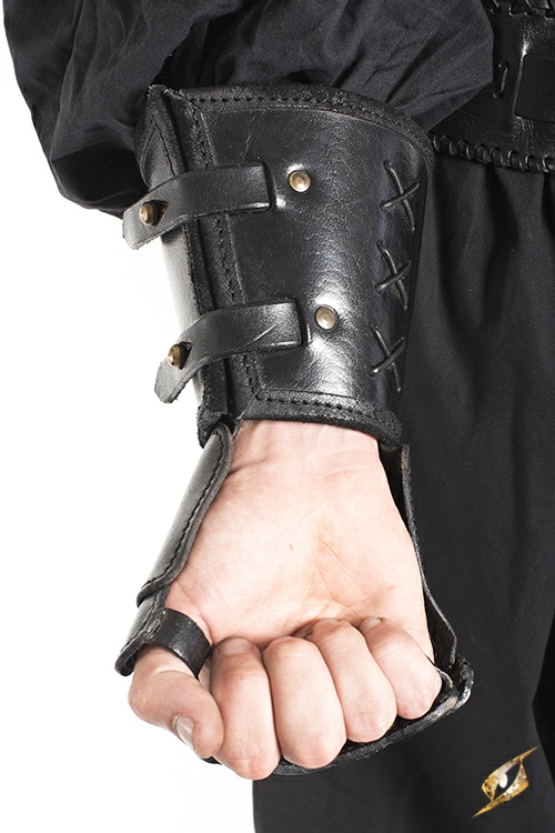 Black leather gauntlet 2