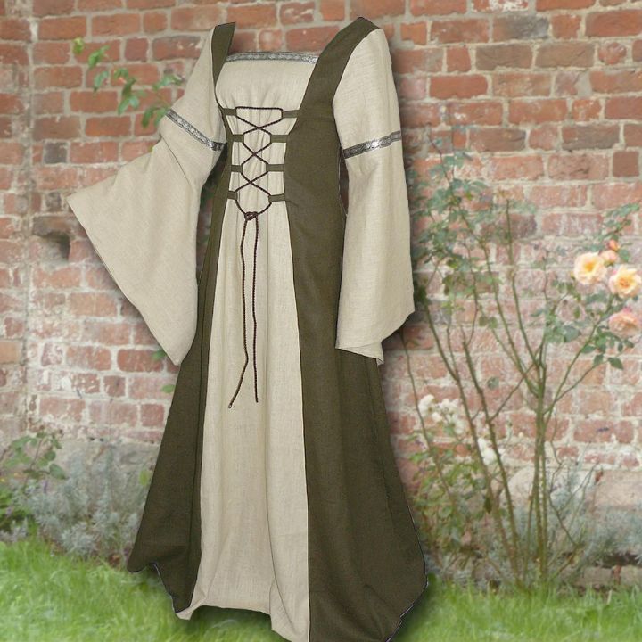 Dress Elisabeth olive-sand 2