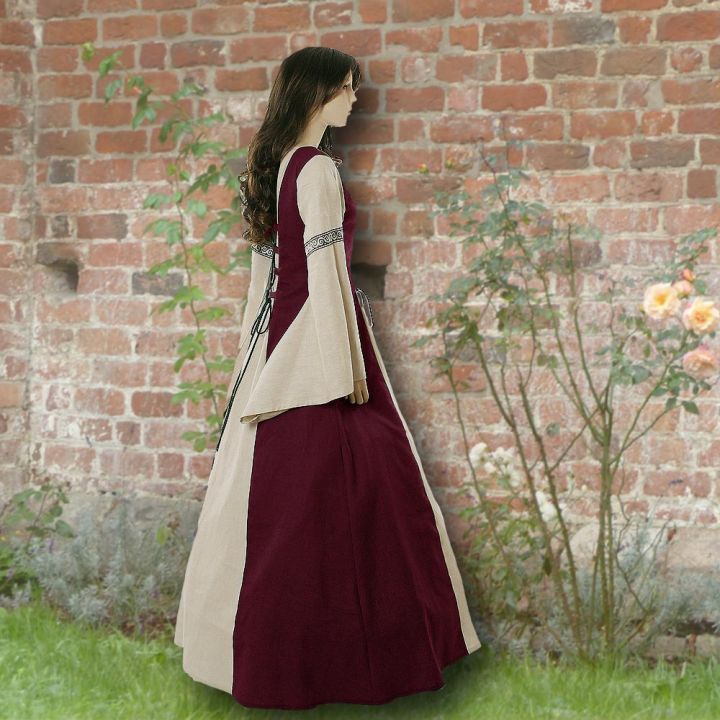 Elisabeth dress wine red-sand 2