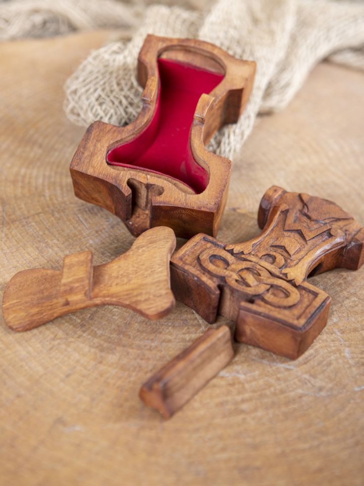 Wooden box Thor's hammer 2