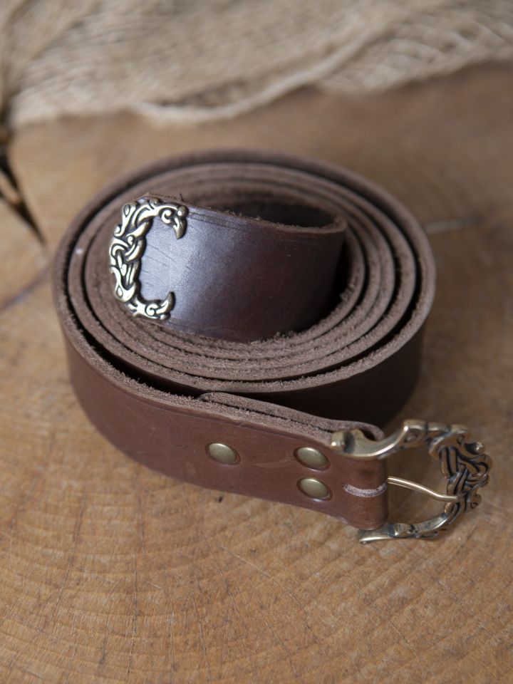 Viking belt with brown strap end 2