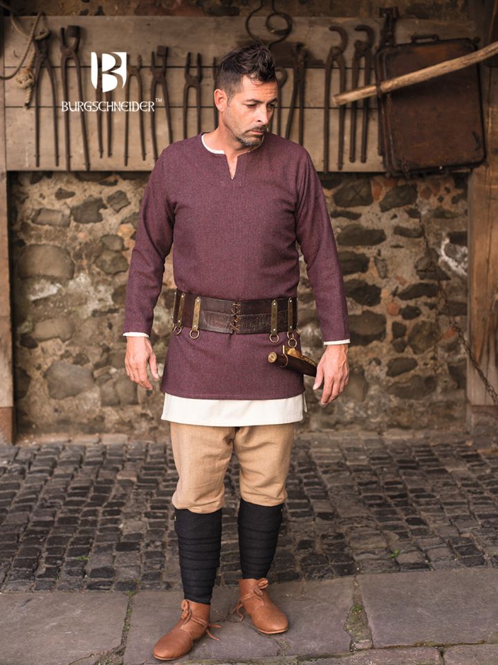 Herringbone tunic Tyr bordeaux-grey 2