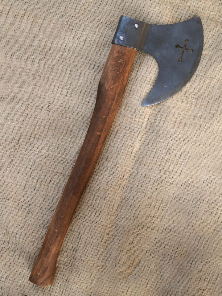 Burnished battle axe with cross 2