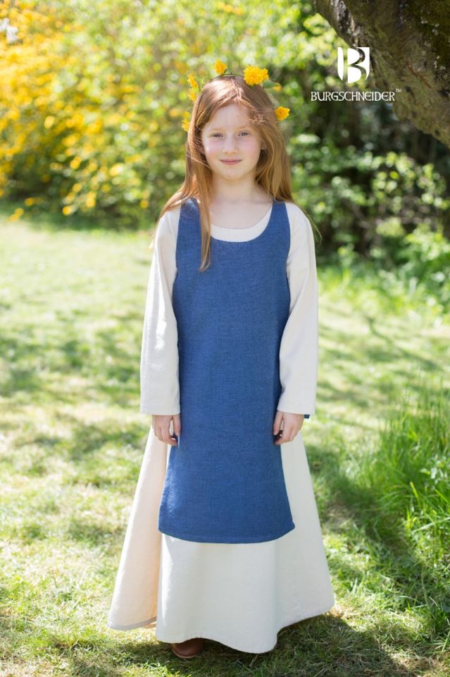 Children's overdress Ylva sea blue 2