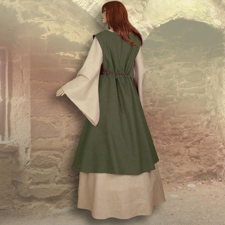 Two-piece robe Kriemhild olive 2