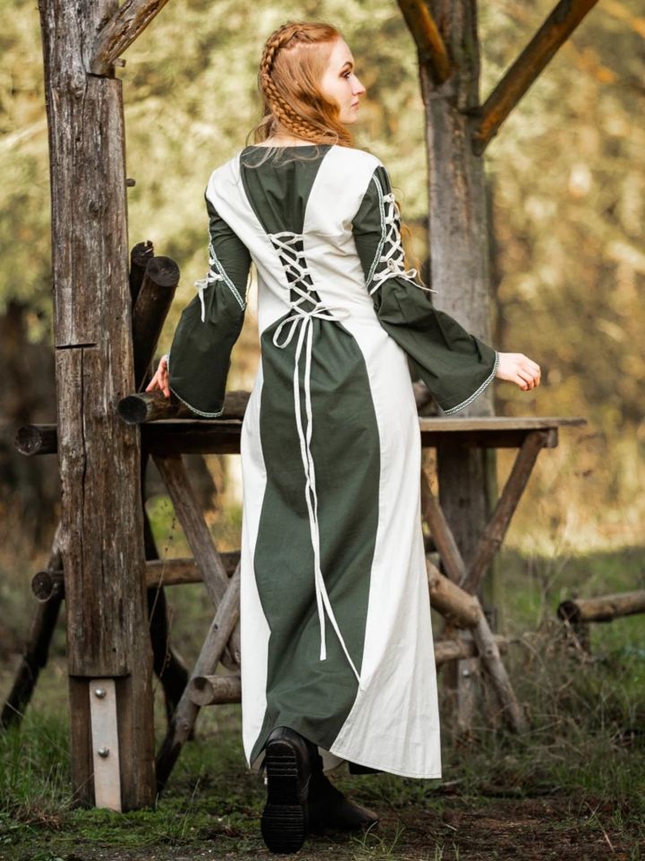 Medieval dress Amalia nature/green L 2