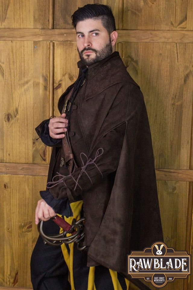 Leather cape - Agrippa, brown 2