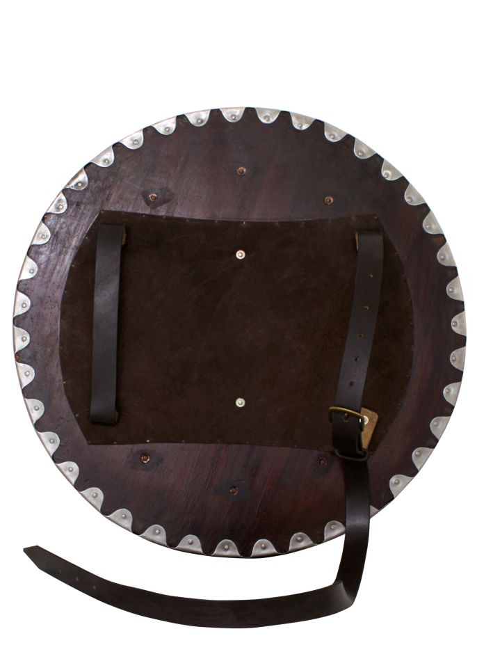 Wooden round shield with steel fittings 2