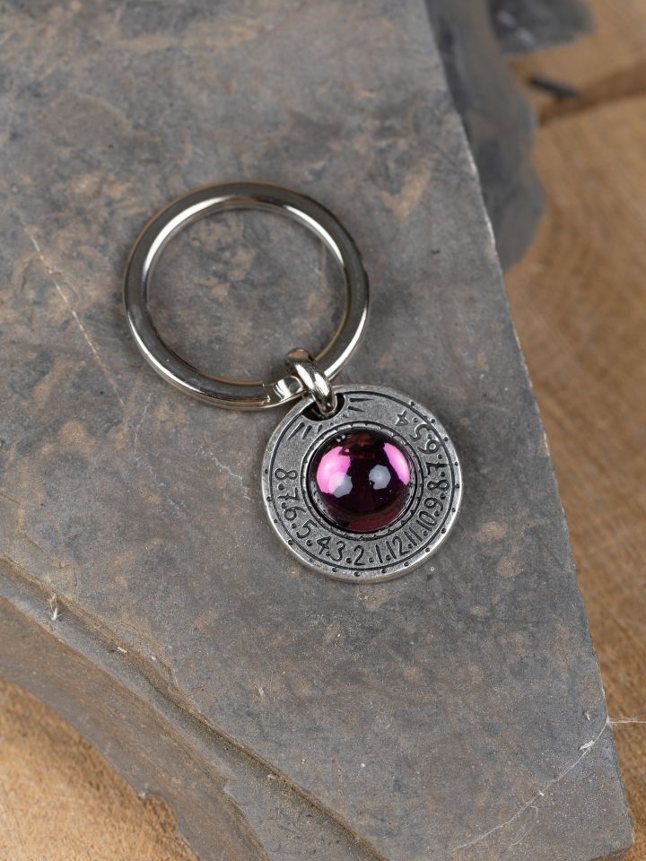 Keyring pendant with Saturn amethyst 2