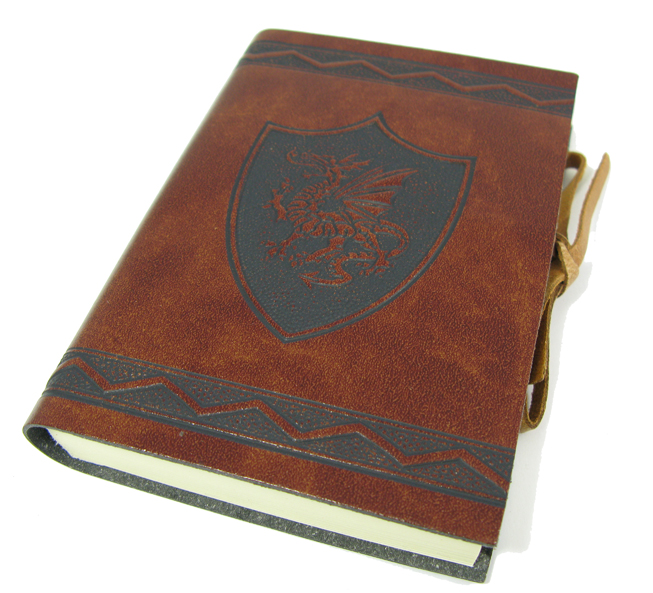 Writing book "ScuDrago" in leather cover 2