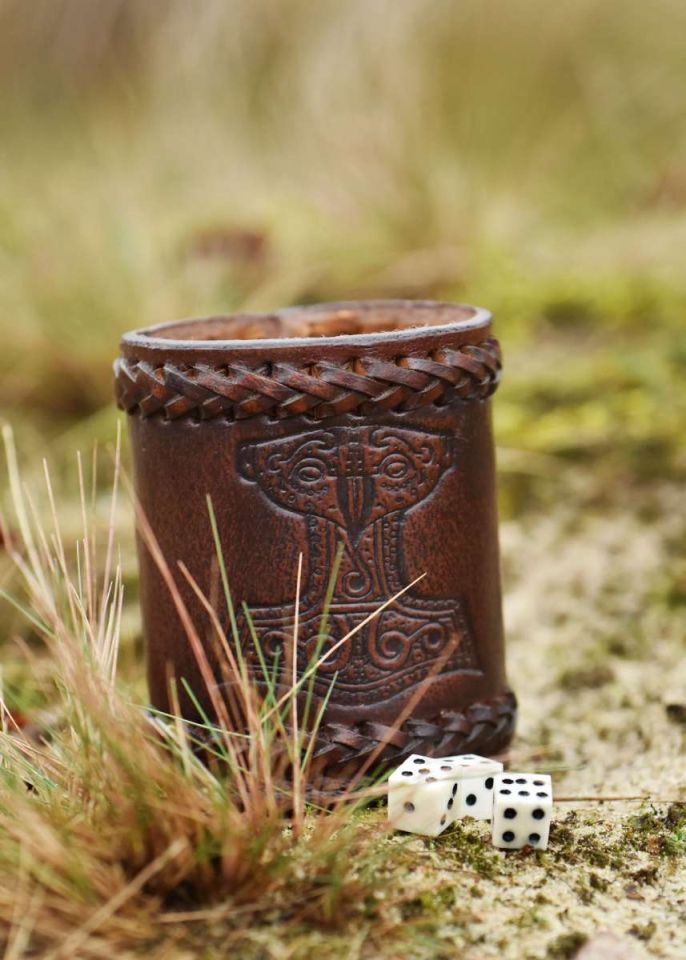 Dice cup with Thor's hammer 2