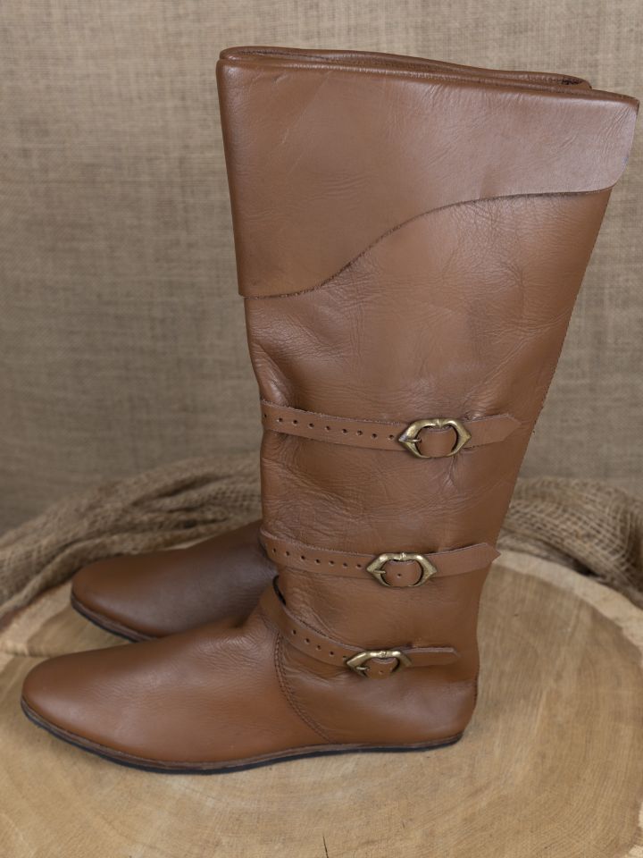 Medieval top boots brown with rubber sole 43 2