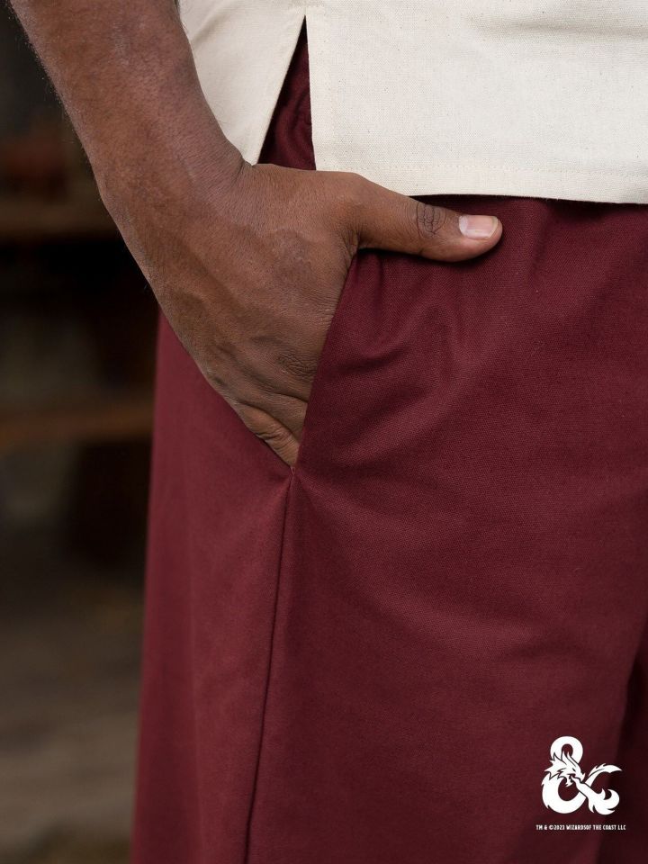 D&D monk pants bordeaux 3