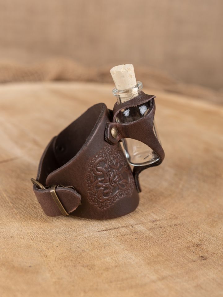 Bracelet with brown embossed potion bottle 3