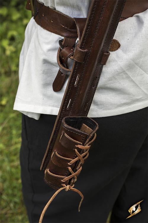 Back holder for LARP swords brown 3