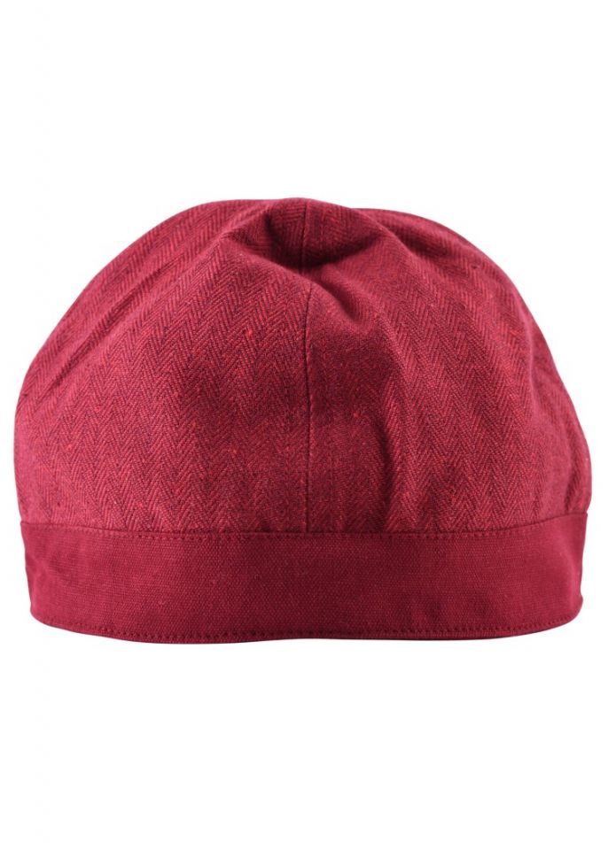 Birka cap with herringbone pattern wine red XL 3