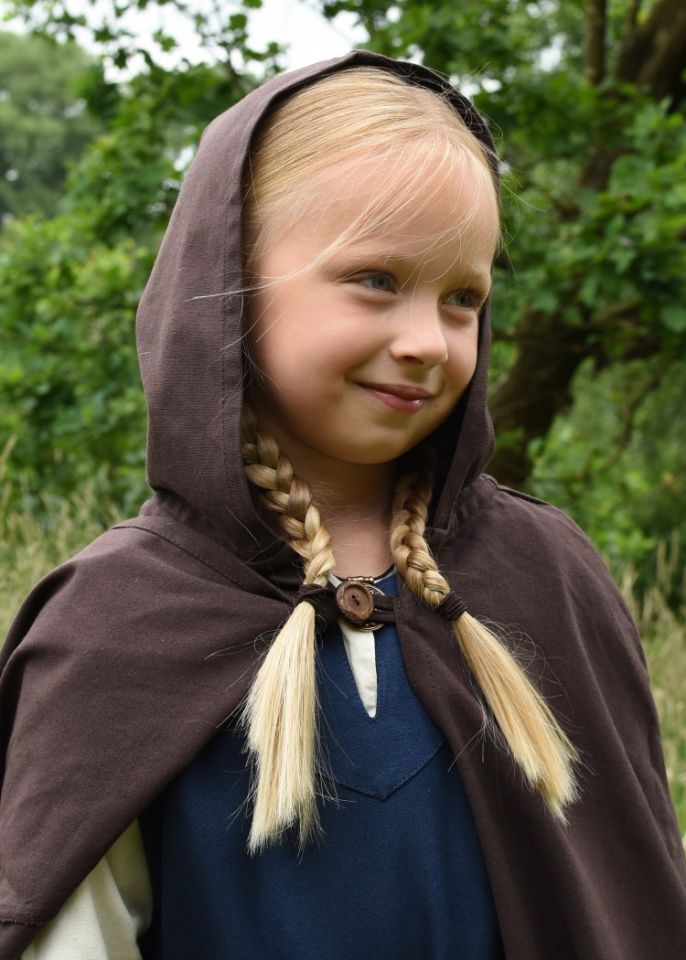 Medieval cape for children brown 3