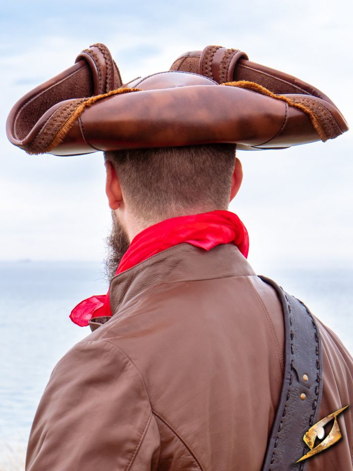 Tricorn hat brown 3