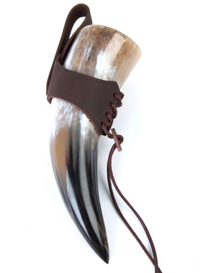 Drinking horn holder for lacing small | brown 3