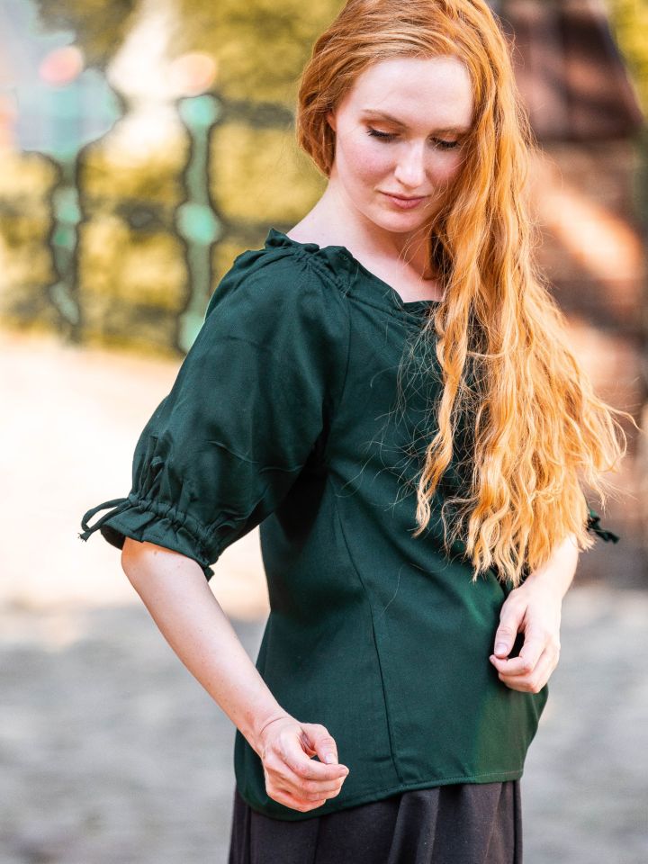 Dark green cotton summer blouse XXXL 3