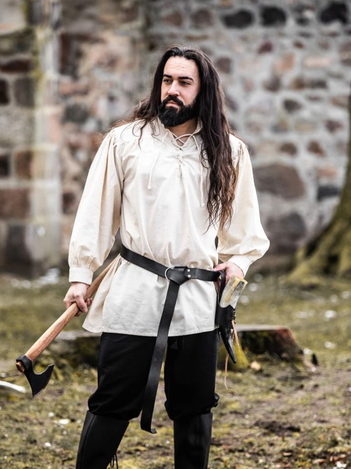 Long medieval shirt Ulrich natural 3