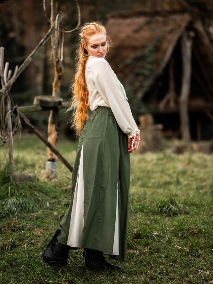 Medieval skirt Isabella green-natural S/M 3