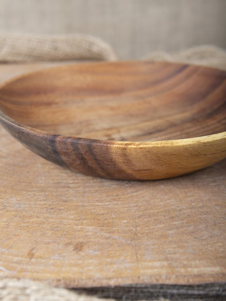 Acacia wood soup plate 3