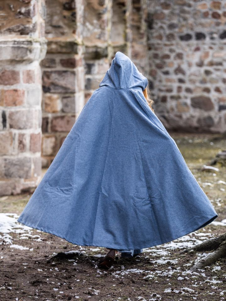 Mila hooded cape dove blue 3