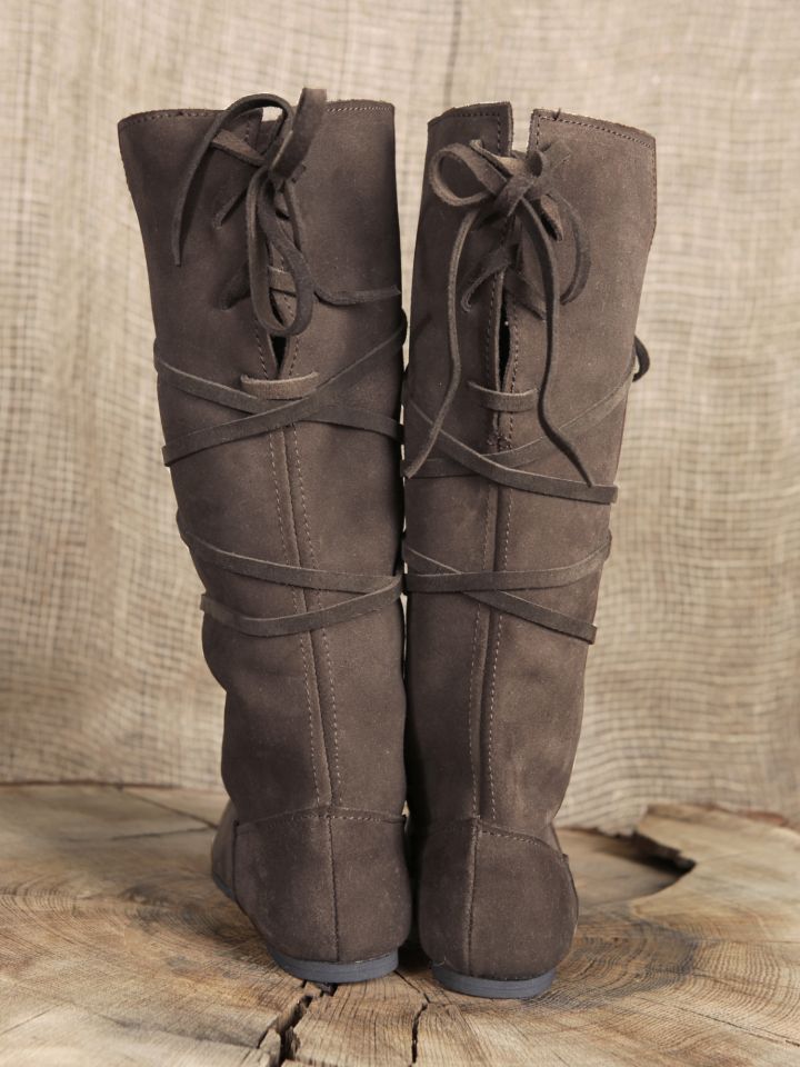 Brown suede high boots 2