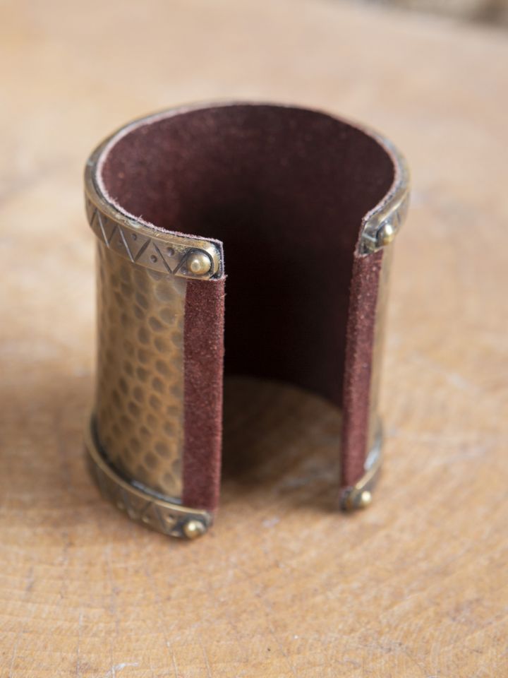 Wide brass bangle 3