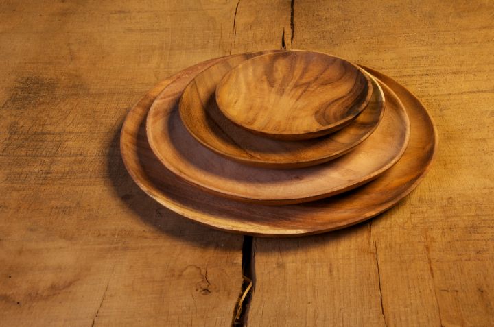 Wooden plate set 4 pieces 3