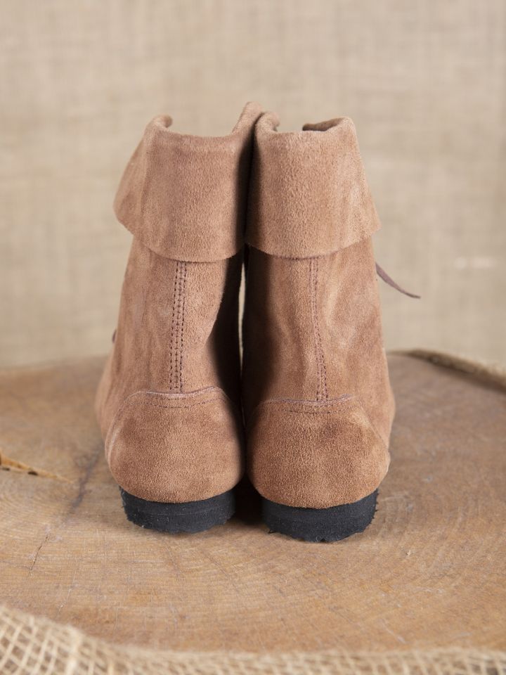 Lace-up boots with cuff brown 3