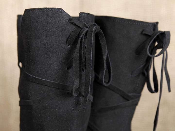 High suede boots black 3