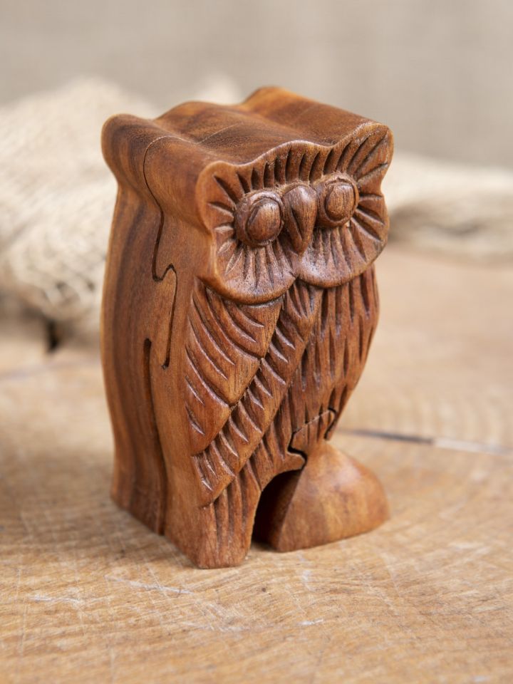 Wooden box owl 3