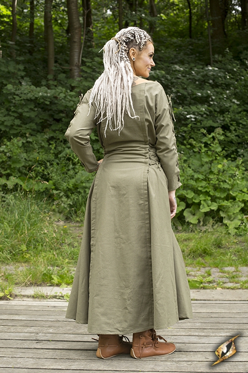 Dress with lacing green 3