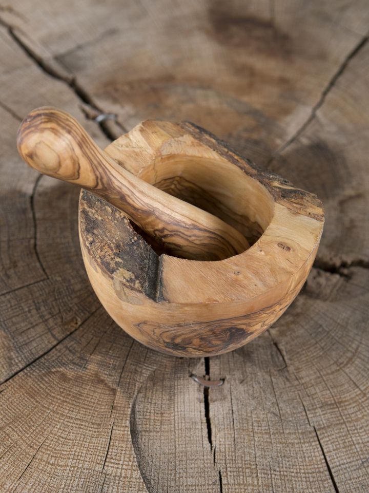 Olive wood mortar large 3