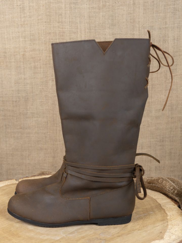 Viking boots Ole in brown nubuck leather 3